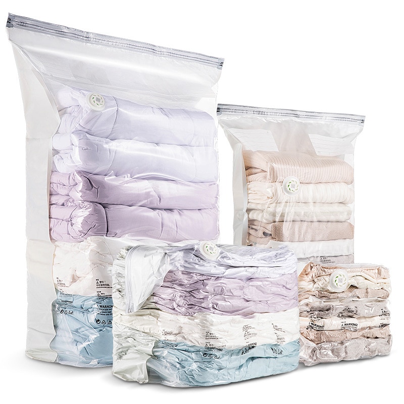 Vakuum Kompression Beutel Kleidung Lagerung Vakuum Tasche platzsparende Garderobe Organizer transparent SNO88
