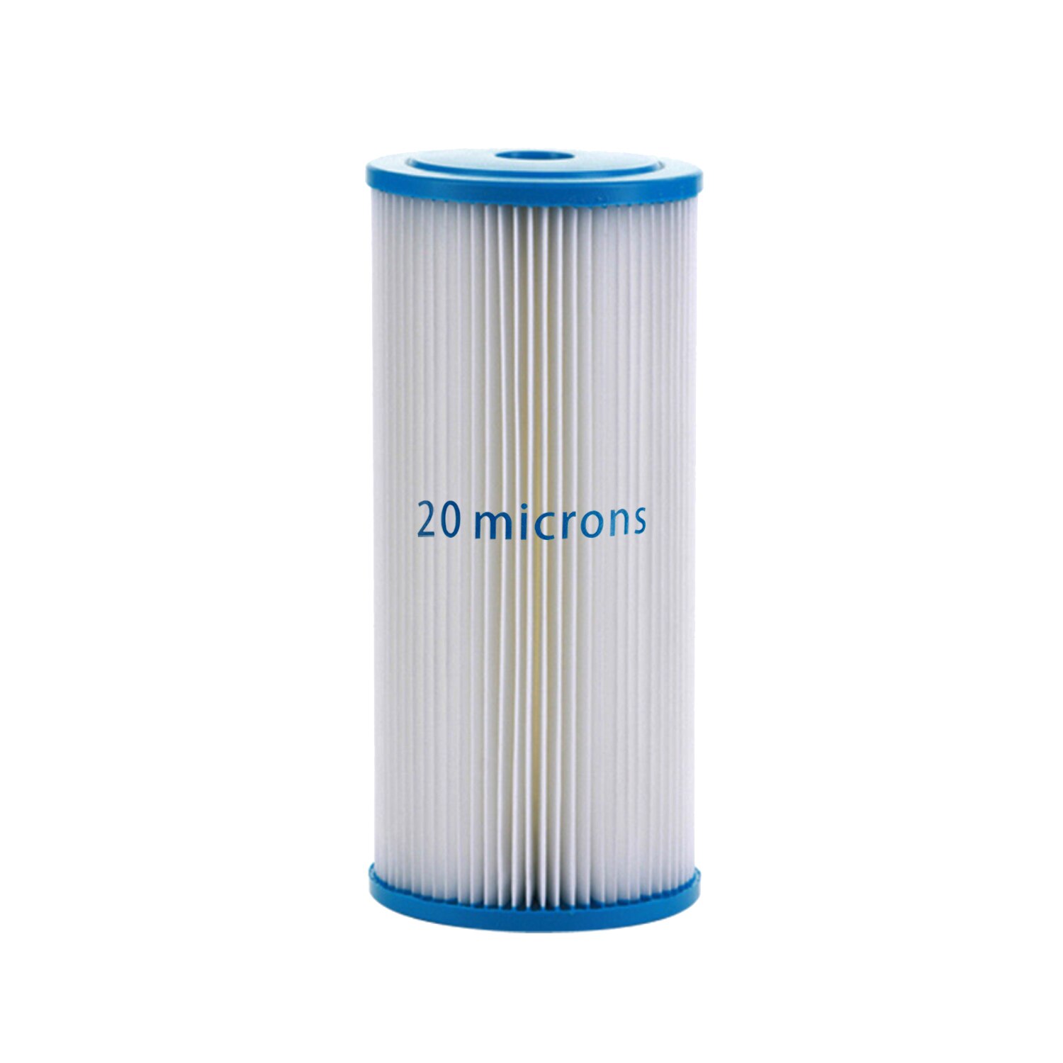 20 μm cały dom osad harmonijkowy filtr wodny 4.5 "Dia. x 10" długi, zmywalny i wielokrotnego użytku
