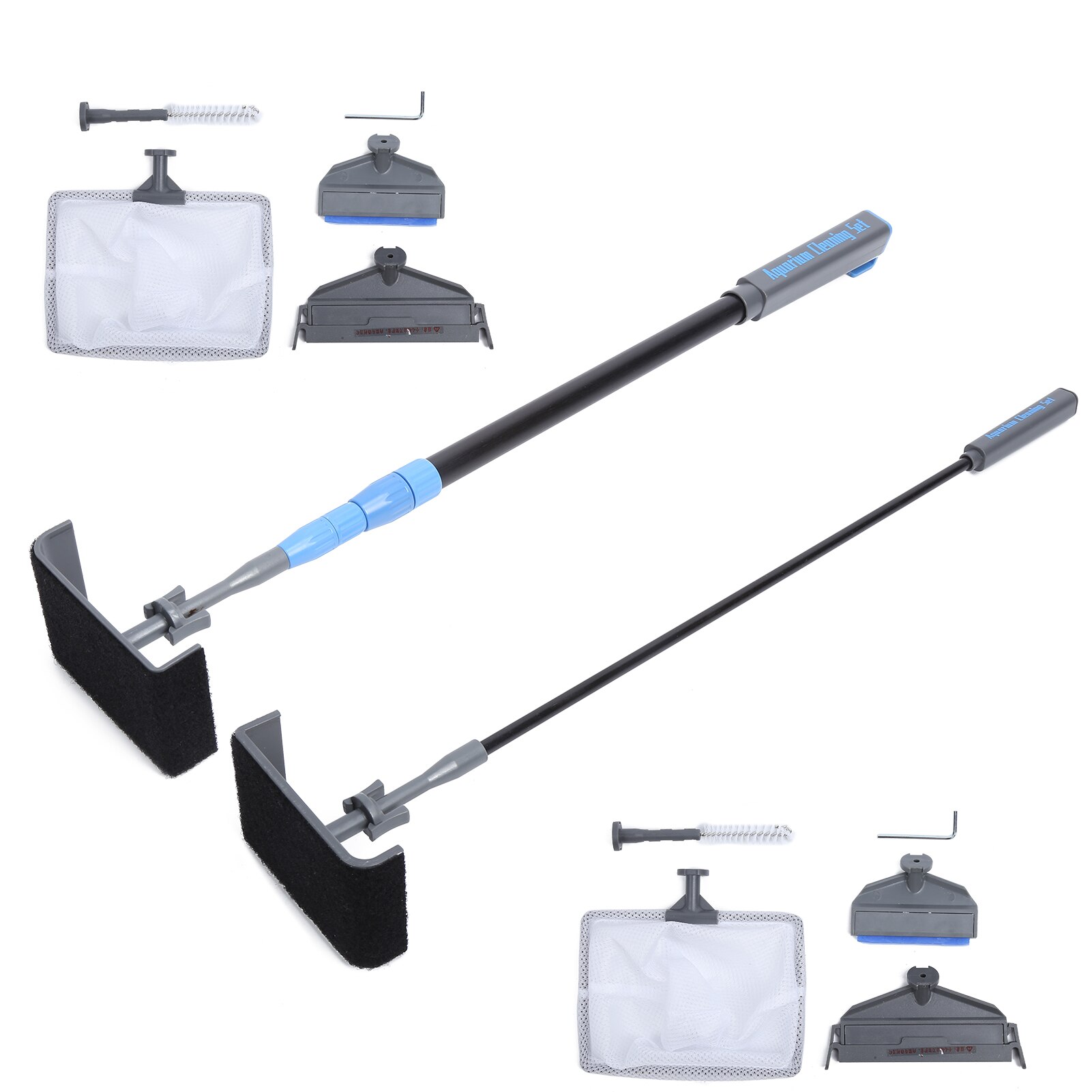 Fish Tank Cleaning Tool 5 in 1 Multifunctional PVC and Silicone Aquarium Cleaning Tool Fish Tank Algae Scraper Fish Tank