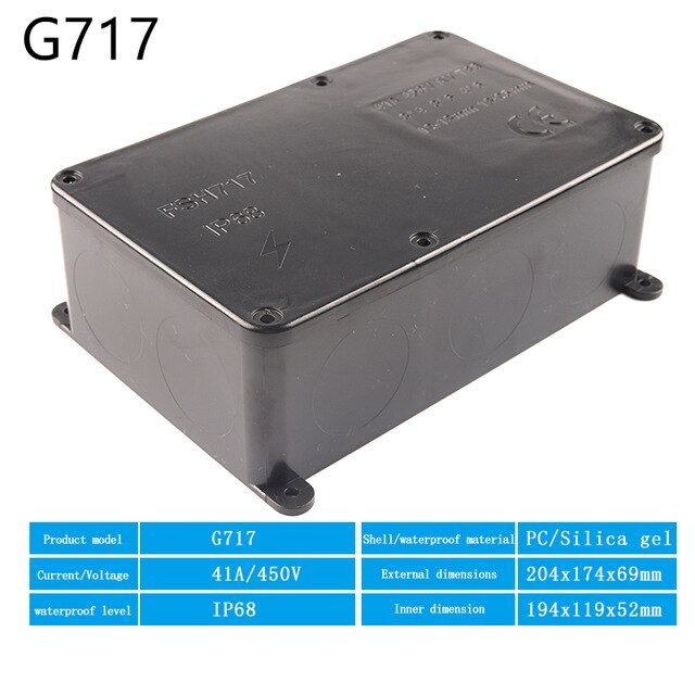 2/3 Way Electrical Cable Wire Connector Outdoor Waterproof IP66 Junction Box With Terminal for 17.5A/450V Light Accessories: Lavender