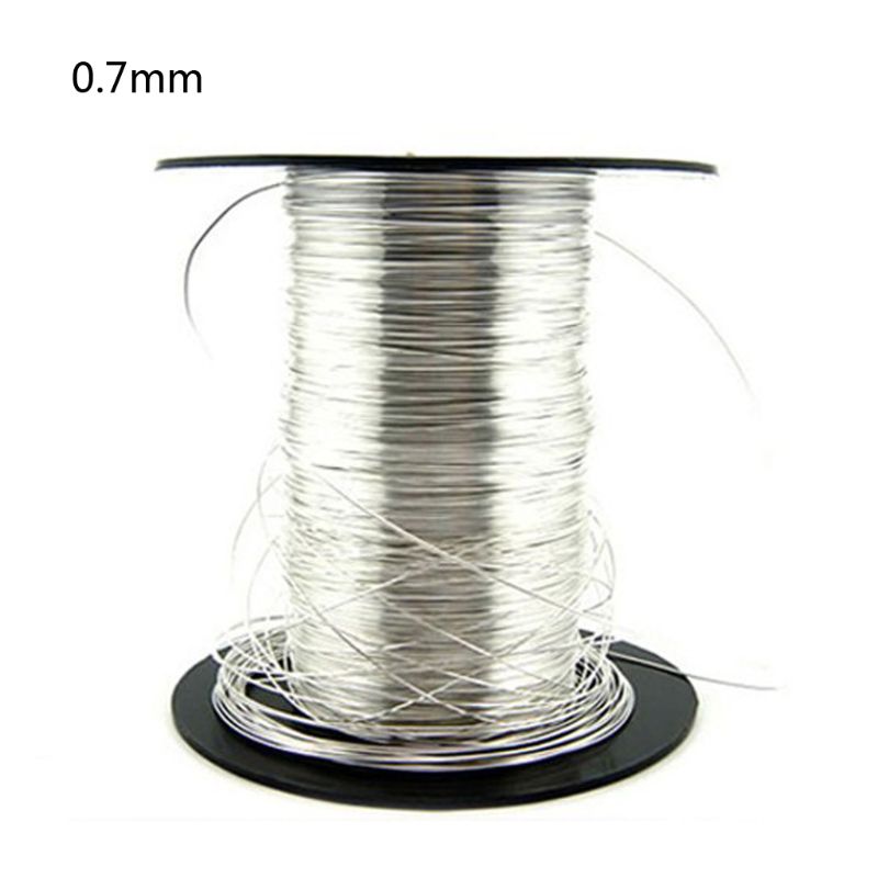 Alambre de plata de ley 925 de 1 M para fabricación de joyas, 0,3/0,4/0,5/0,6/0,7/0,8/0,9/1,2mm: E