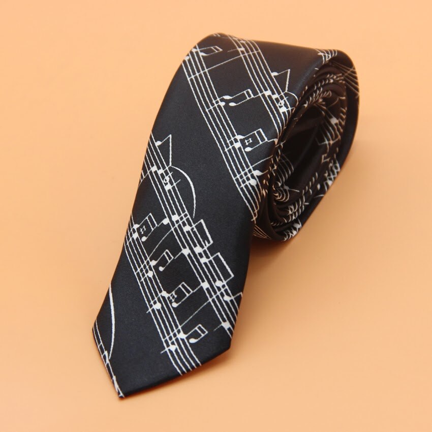 5cm Personality Mens Ties Piano Music Neckties Plaid Slim Tie Business Striped Tie For Male