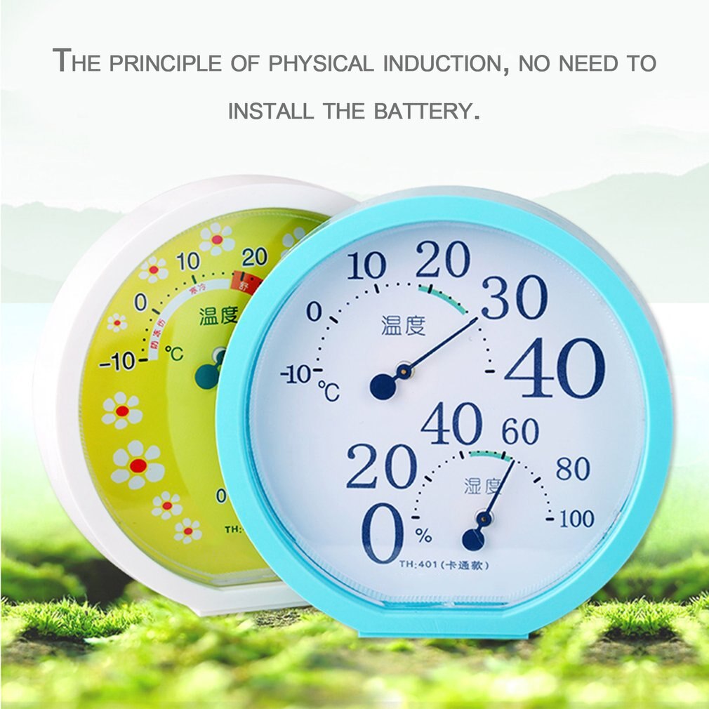 TH401 Portable Indoor Outdoor Thermometer Hygrometer Mini Pointer Temperature Humidity Monitor Meter Weather Station Tools
