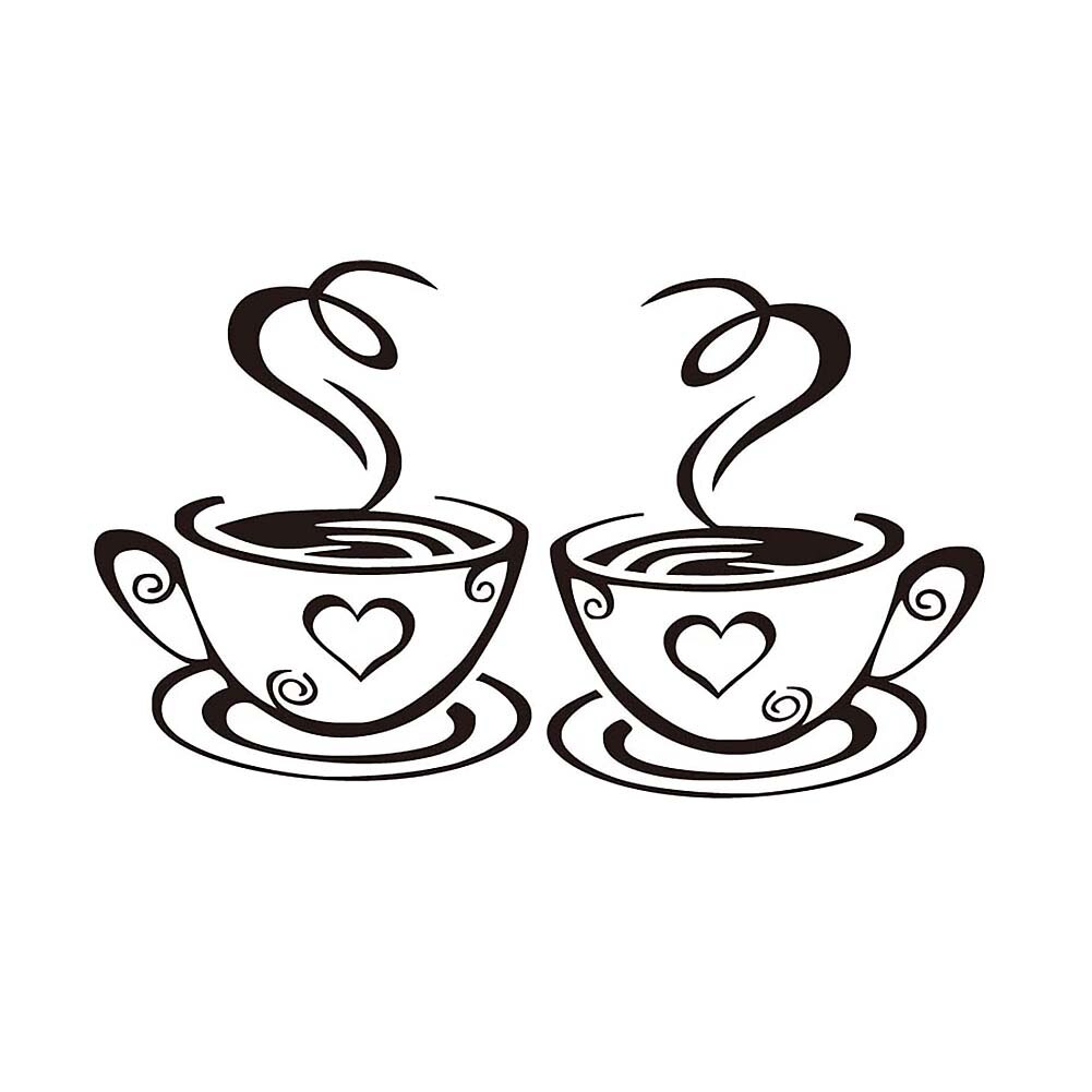 Kaffe wallstickers til køkkenet dekorative stickers vinyl wall stickers diy stickers boligindretning spisestue butik bar