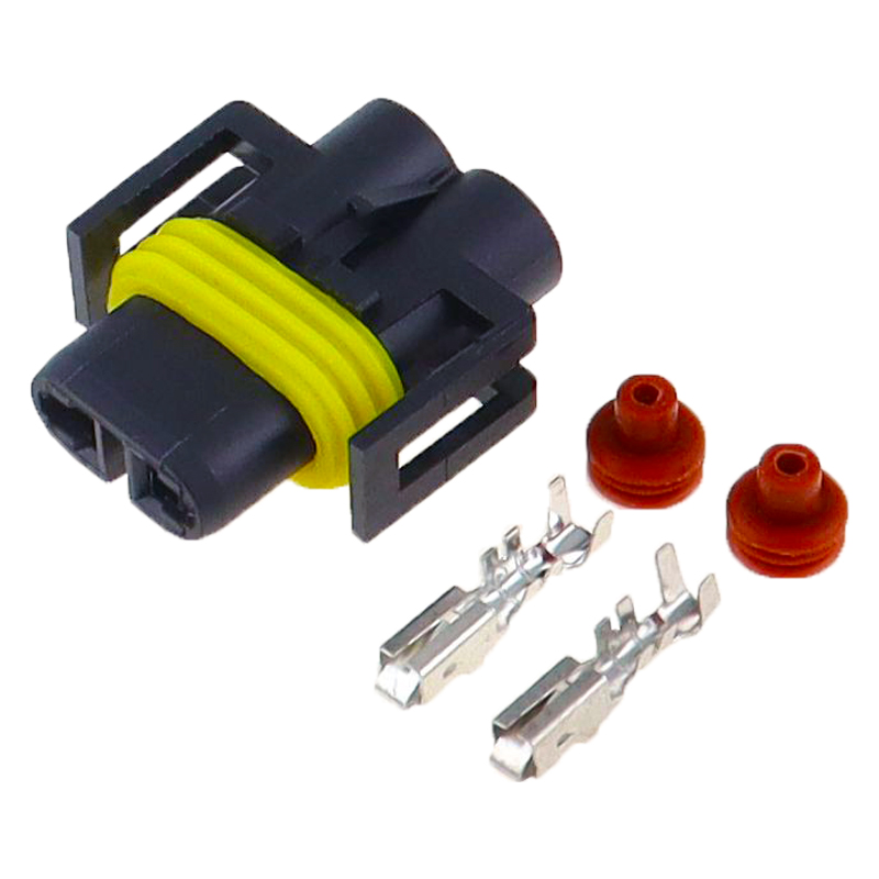 5 Set Delphi 2 Pin Female And Male Connector Fog Lamp Light H11 H8 H9 Lamp Socket: army green