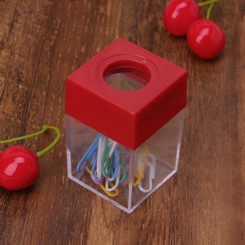 1pc magnetisk klip dispenser papirholder firkantet kasse tilfældig farve