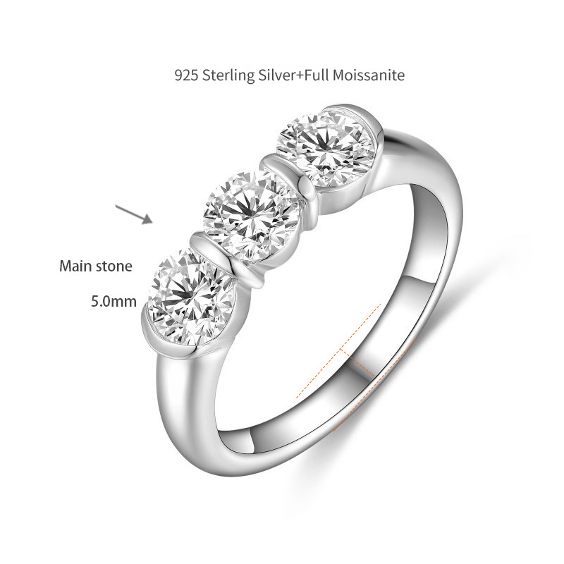 YL Verlovingsring Trouwring 925 Sterling Zilver geslepen 12 Geboortesteen Zirkonia voor Bruid Vrouwen, Sterling zilver, Zirkonia
