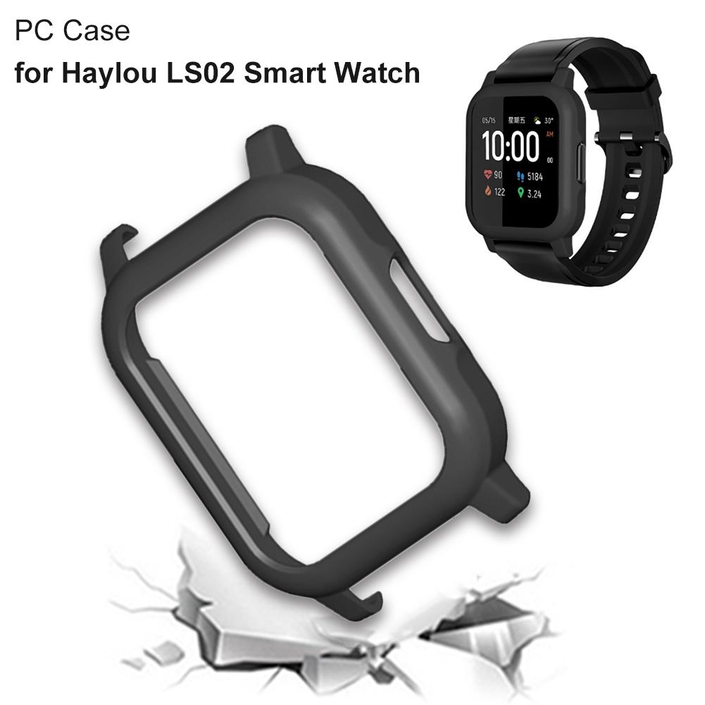 Pc-fodral skyddskåpa skyddsram skal utbyte klockfodral för haylou  ls02 smart klocka tillbehör bumper