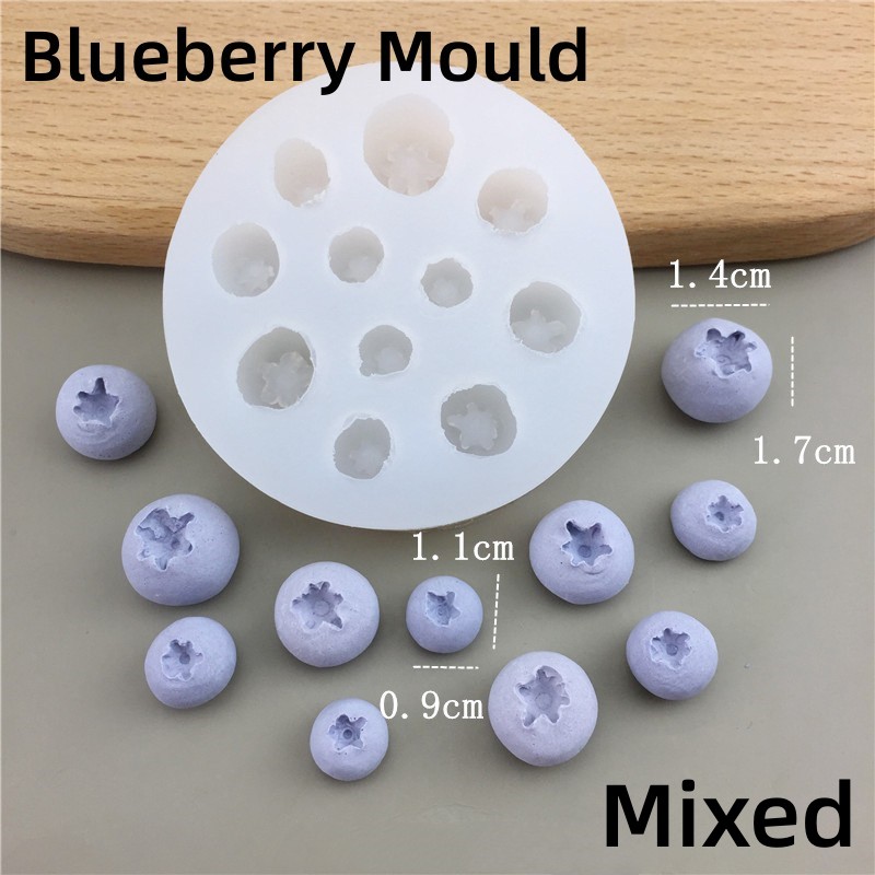 Nuova simulazione candela di frutta stampo in silicone 3D mirtillo lampone a forma di fondente stampo fai da te cioccolato stampo da forno strumento di decorazione della torta: Arancione