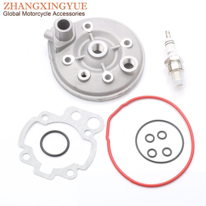 90cc motor cylinderhoved &  e6tc tændrør & cylinder hoved pakningssæt til yamaha  dt50 tzr 50 am6 minarelli 49mm 2t: Topstykke sæt