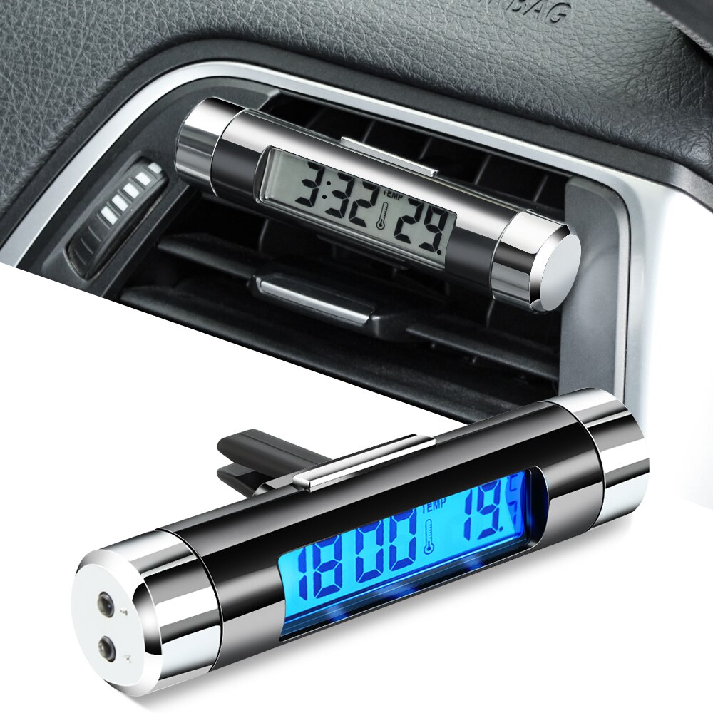 Elektronische Auto Klok Thermometer Draagbare 2 In 1 Voor Suzuki Vitara Jimny SX4 S-CROSS Ignis Alto Samurai Baleno Grand