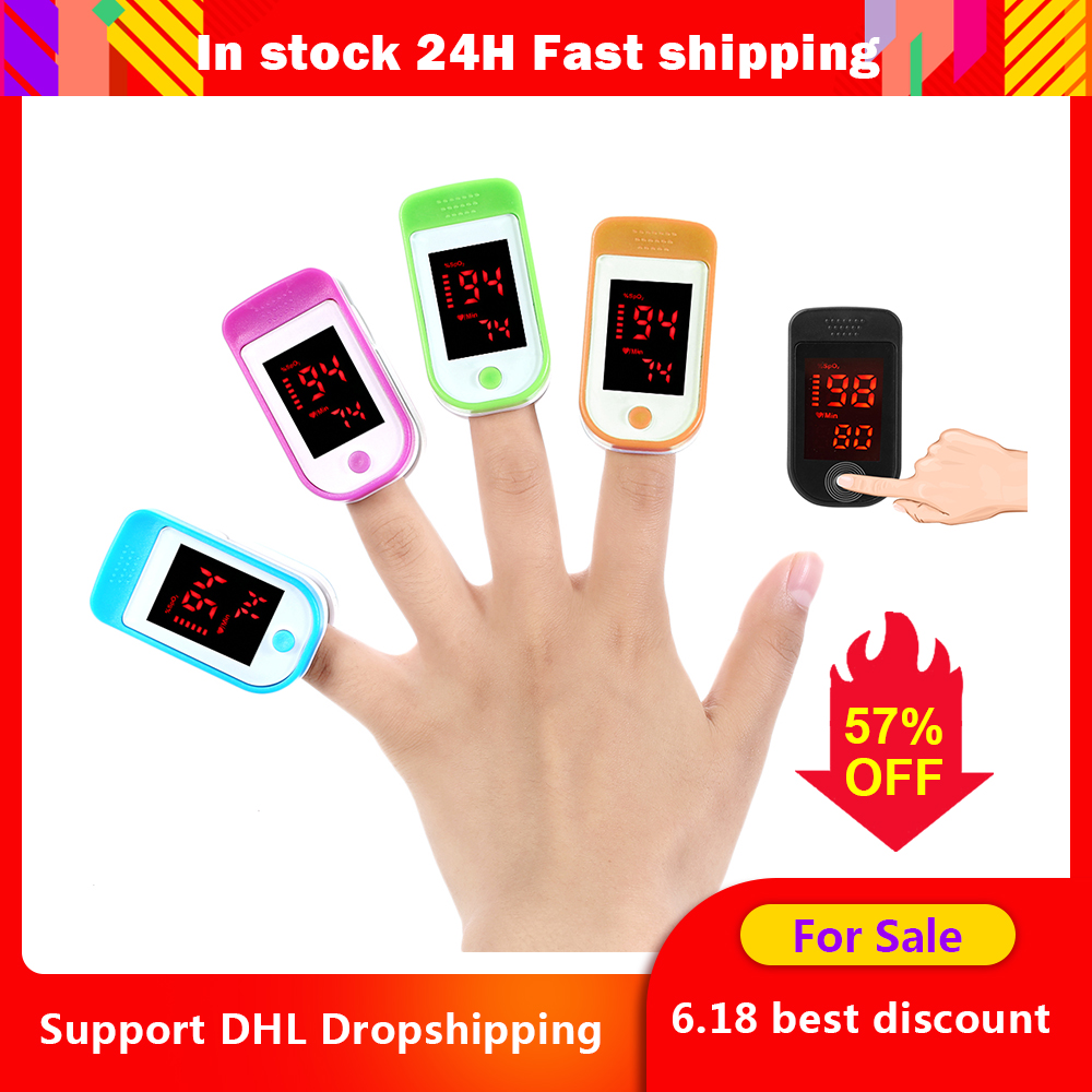 CONTEC FDA-Approved Fingertip Pulse Oximeter - LED Display For Heart Rate & Blood Oxygen