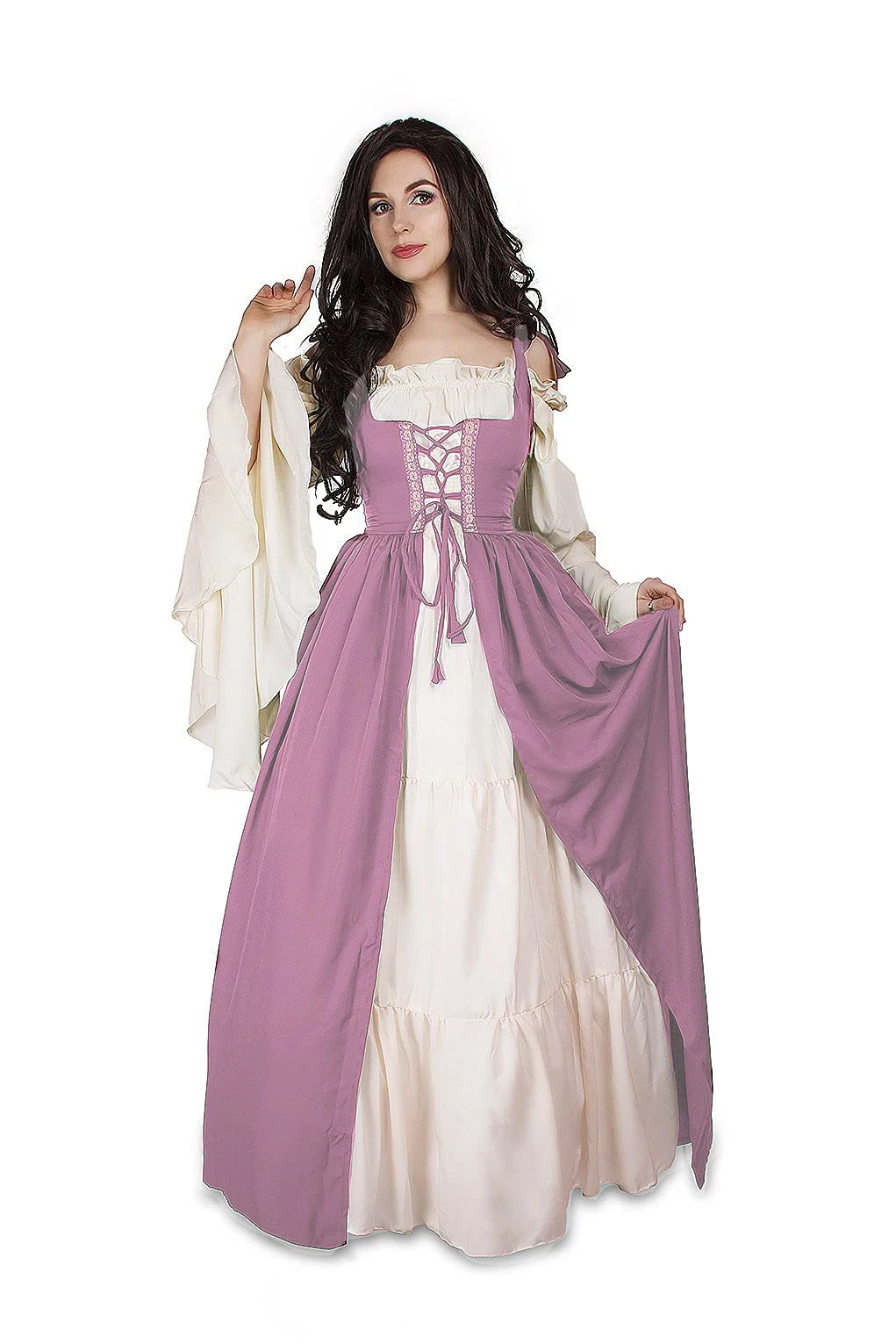 Robe medieval de halloween femme renascentista gótico longue maxi retro robe vitoriano rendas robe de bal paty grande taille: XXL / Dourado