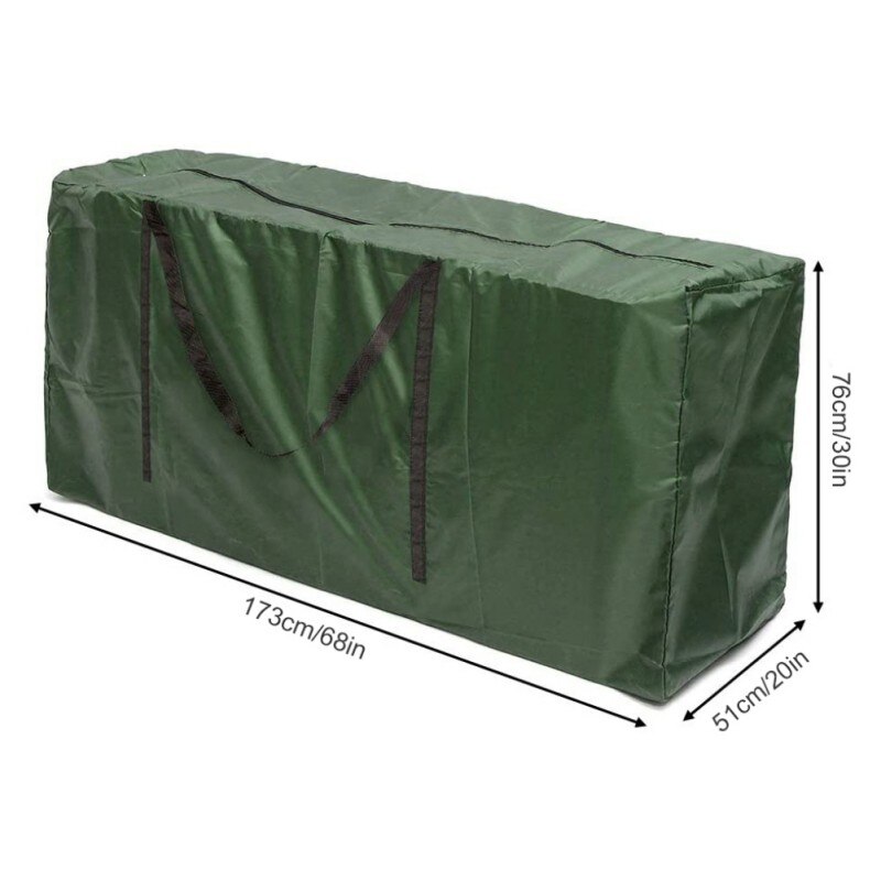 Coussin extérieur housse de rangement sac étanche léger rectangulaire organisateur de meubles avec poignée fermeture à glissière pour jardin arbre de noël: B3