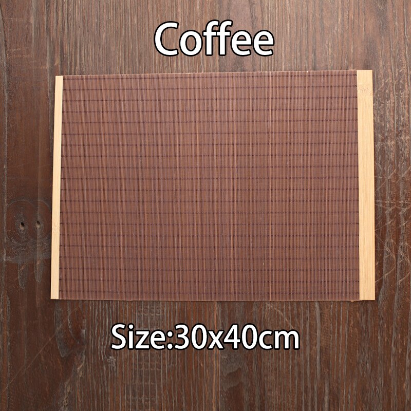 Natural Bamboo Table Mat Tea Dining Insulated Table Runner Japanese Style Woven Placemat Home Cafe Restaurant Decor Coaster: 12