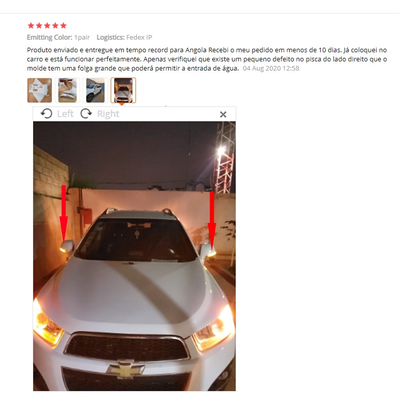 Luces Led para espejo retrovisor, 1 par, intermitente Led para coche, intermitente para luz intermitente Chevrolet Captiva 2007