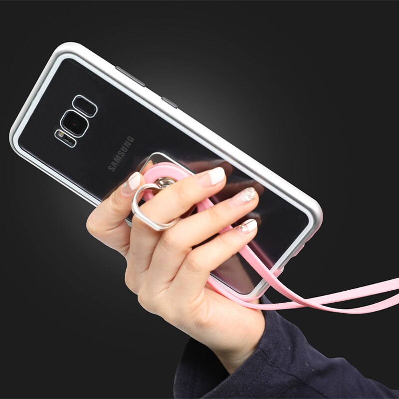 Newest Universal 360 Degree Finger Ring Lanyard 2 in 1 Mobile Holder Metal Stand and Ring Hang Rope For Smartphone phone