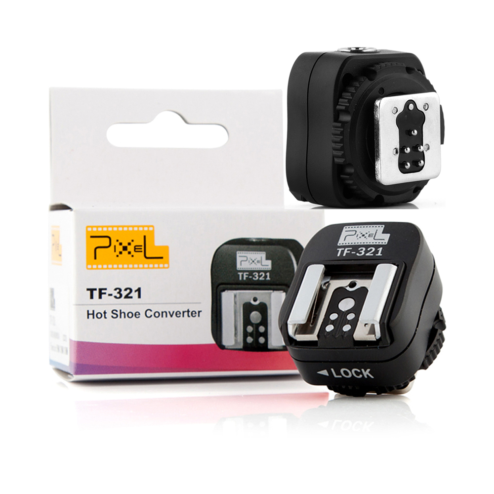 PIXEL TF-321 TTL Shoe Converter Naar PC Sync Socket Convert Adapter Voor Canon