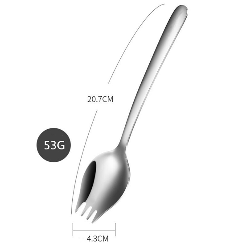 Fork Spoon Household Fork Spoon Integrated Spoon for Fruits Salad Integrated Spoon Spoon Set Big Salad Serving Spoon Tablespoon: big