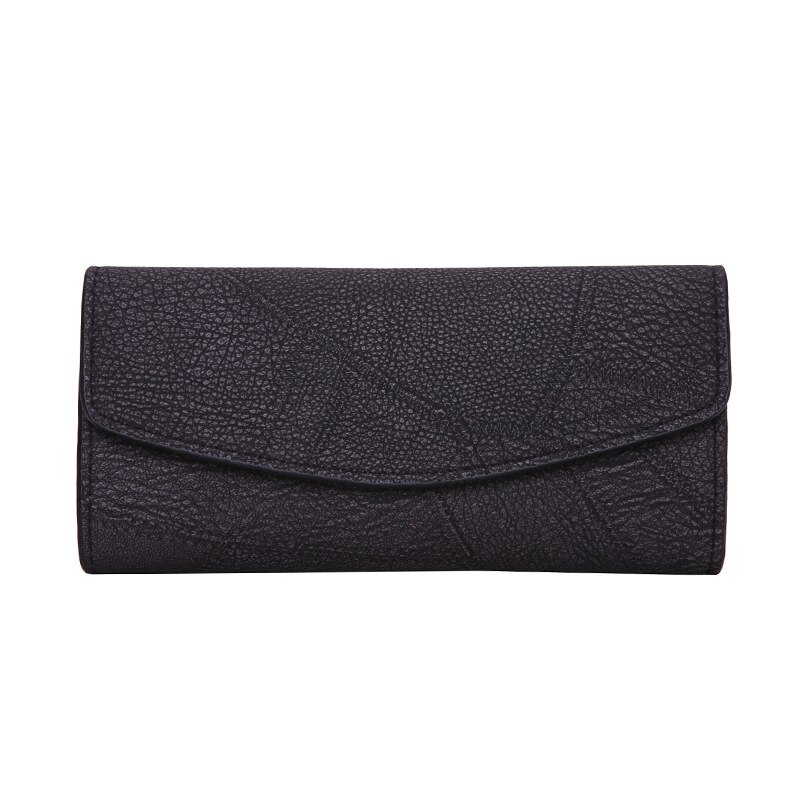 Stil Frauen's Brieftasche einfach retro Mitte-Länge Null qian Tasche unterschiedlich Größe Taschen Handtasche: schwarz