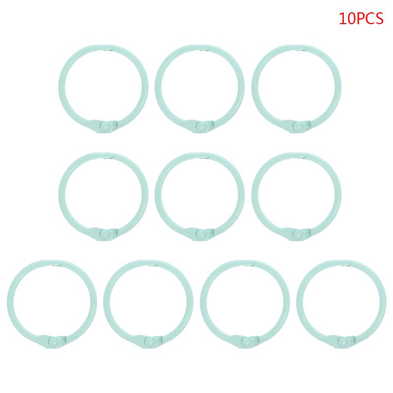 10pcs Metal Loose Leaf Binder Ring Book Hoops DIY Albums School Office Supplies Craft: LB