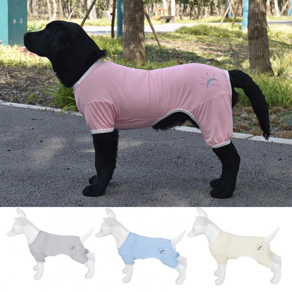 Mono suave para perro, traje Anti-UV de Color sólido, ropa de calle para perro, camisa informal para mascotas