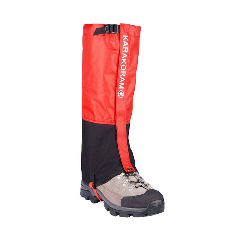wasserdicht Skifahren Stiefel Gamaschen Männer Frauen freundlicher Radfahren Schuh Abdeckung draussen Wandern Wandern Klettern Schnee Bein Wärmer Gamaschen: Erwachsene rot