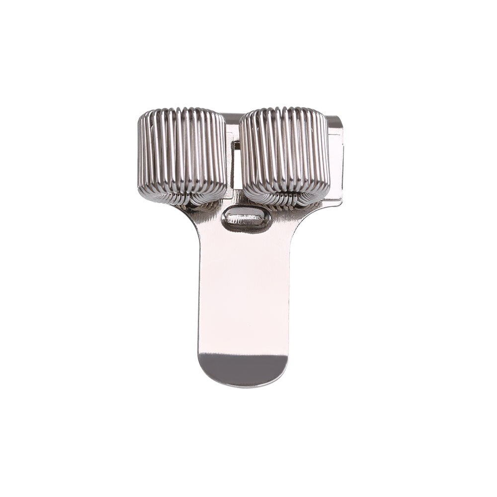 Bolígrafo con muelle de Metal de un solo/doble/Triple orificio, Clip de bolsillo, médicos enfermeros, soportes para bolígrafos uniformes, 1 ud.: 2