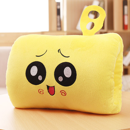 bonito para niños, juguetes de peluche de dibujos animados de invierno, calentador de manos, almohada suave de animales de dibujos animados, cojín cálido para sujetar las manos, 2025: Azul