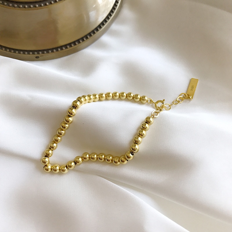 Silvology sterling 925 prata redonda grânulo gargantilha colar cor de ouro personalidade elegante colar para mulheres jóias de escritório charme