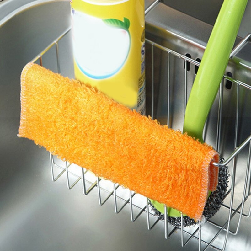 Rvs Rag Plank Gootsteen Opbergrek Sponge Holder Sink Organizer Voor Zeep Flessen, Borstels, theedoeken En Rags