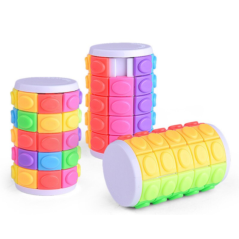 Yooap cor intelectual das crianças criativo magia torre brinquedos do bebê descompressão dedo cubo quadrado puzzle adequado relaxar brinquedo