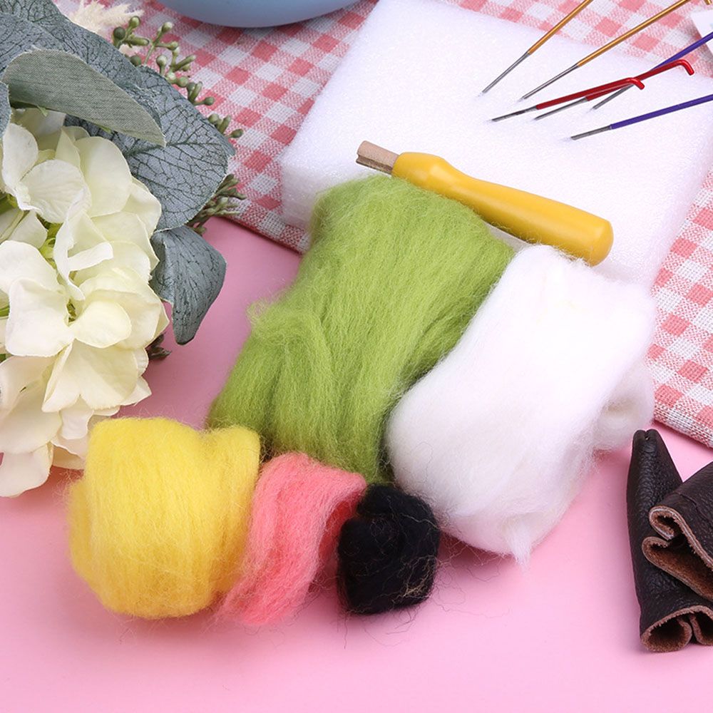 Agujas de fieltro con mango de madera maciza, herramientas de fieltro de lana con ocho agujas, para manualidades, costura DIY, 1 ud.