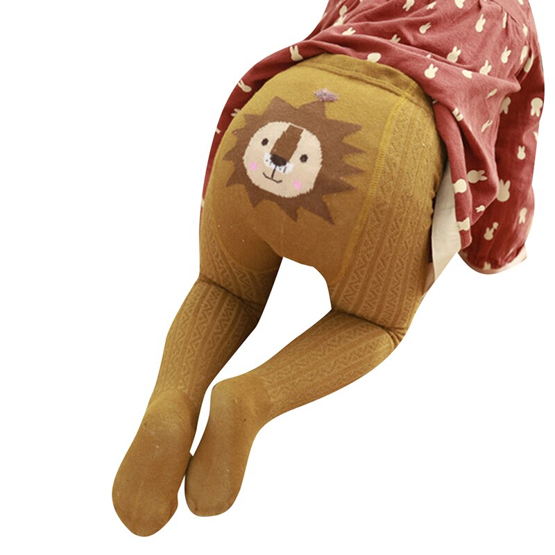 Baby Panty Herfst Winter Baby Peuter Kid Meisje Geribbelde Kousen Katoen Warm Panty Cartoon Snoep Kleur Strakke 1-3Years