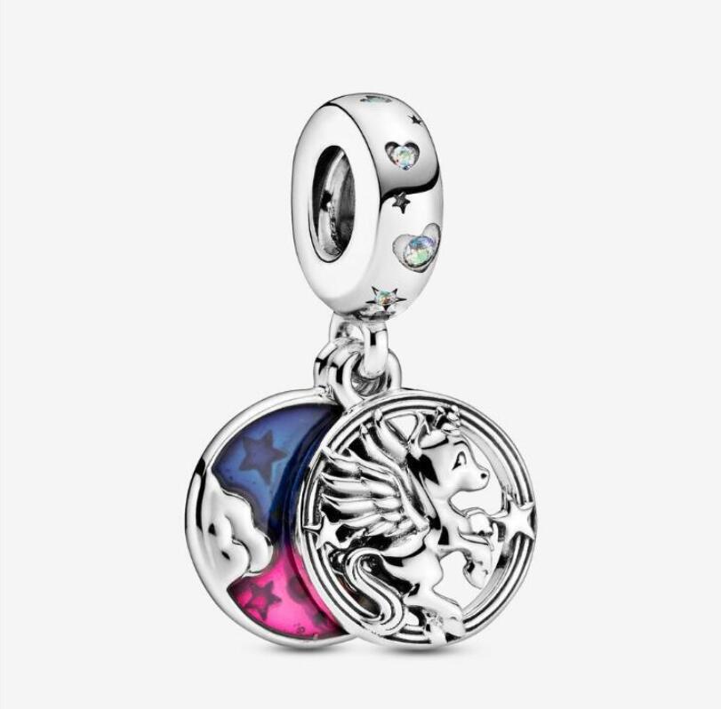 Winter 925 Sterling Silver Beads Stars and snowflakes Charm fit Original Pan Bracelet Christmas Jewelry: 6