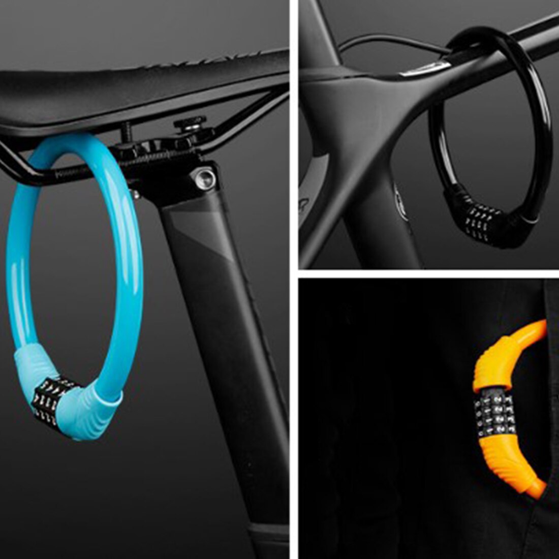 Bike Lock 4 Digit Code Kombination Fahrrad Lock Fahrrad Sicherheit Lock Fahrrad Ausrüstung Radfahren Sport MTB Anti-diebstahl Ring schloss
