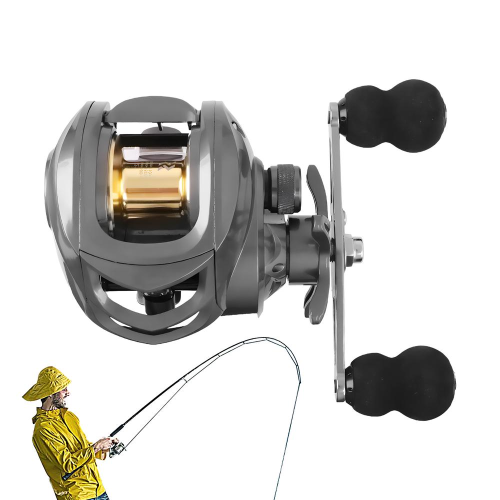 Fishing Pole Combo Fishing Rod Reel Combos Lures Set Spin Reels Smooth Fishing Reel Bait Cast Reel Combo Carbon Fiber For: Blue
