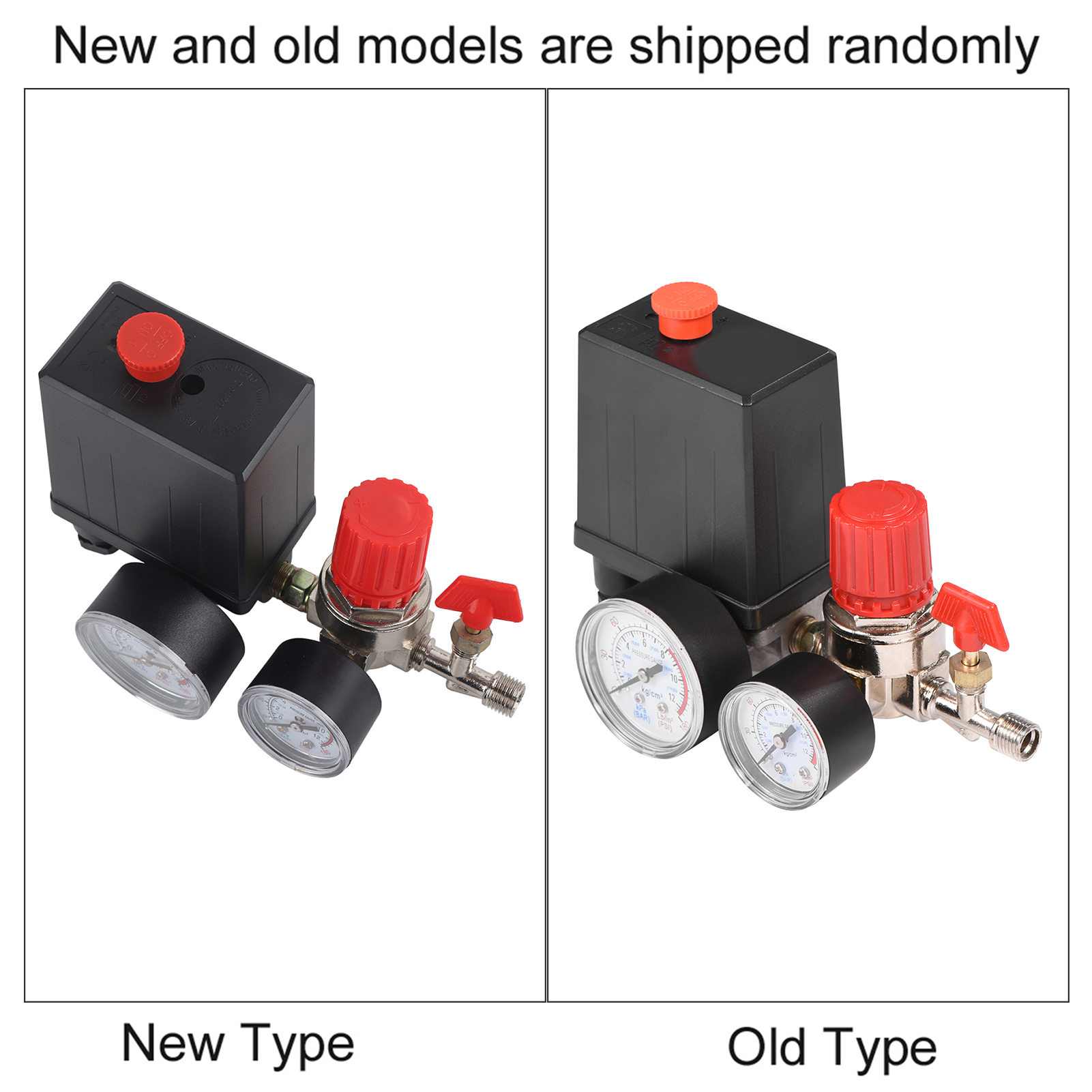 Luchtcompressor Ventiel Luchtcompressor Drukschakelaar Kleine Luchtcompressor Drukschakelaar Regelklep Regelaar Met Meters