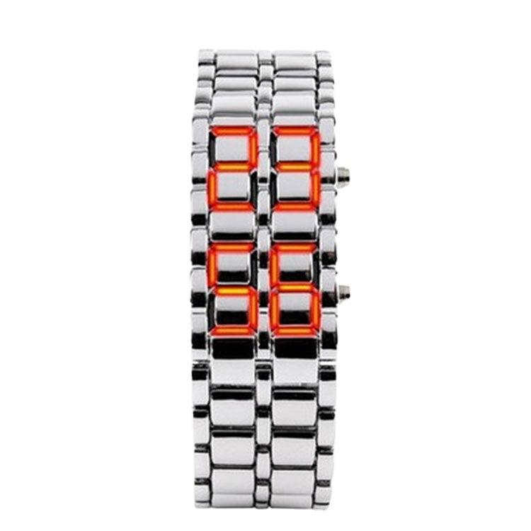 Led Lava Horloge Steel Man Horloges Verkoop Mode Digitale Polshorloges Voor Mannen Elektronisch Horloge Relogios Masculino: Coffee