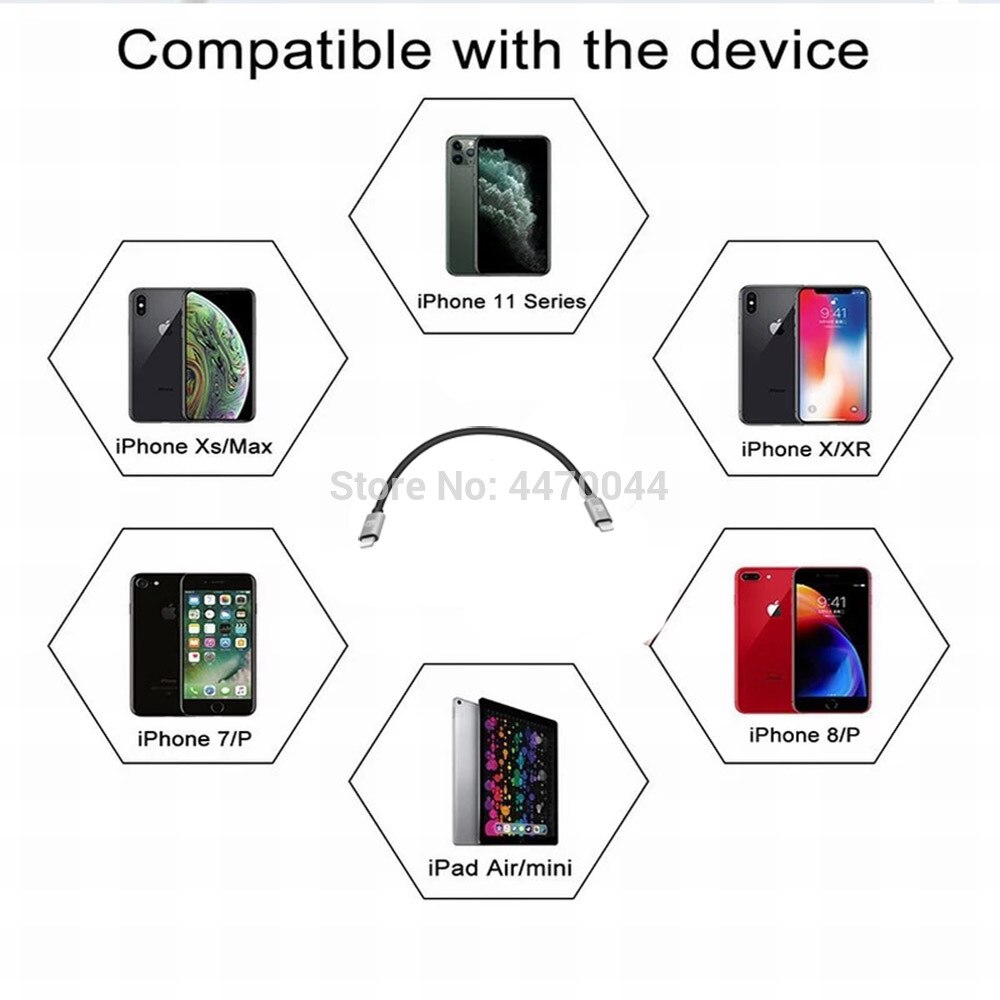 Lightning to Lightning OTG IOS Adapter Cable Line For iPhone iPad Photo Video WECHAT Chat Record Data Migration Cable