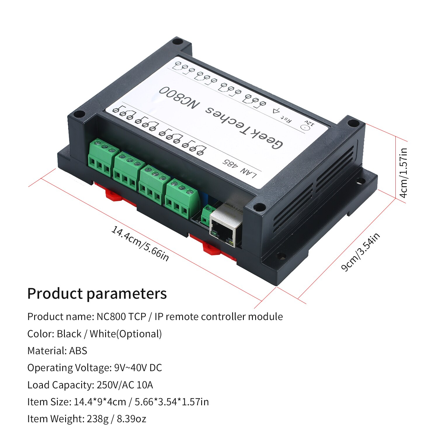 TCP/IP Remote Controller Module with 8 Channel Relay(WEB) 9V-40V Smart Home Automation Switch Module