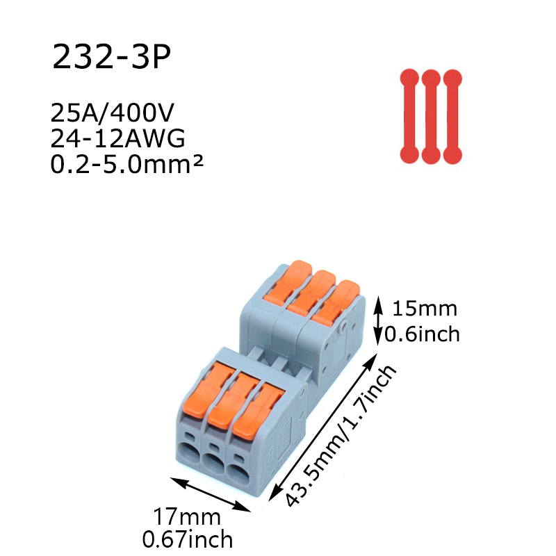 10PCS Wire Connector Universal Compact Splitter Lamp Wiring Cable Connector Docking Plug-in Quick Conductor Terminal Block: MULTI
