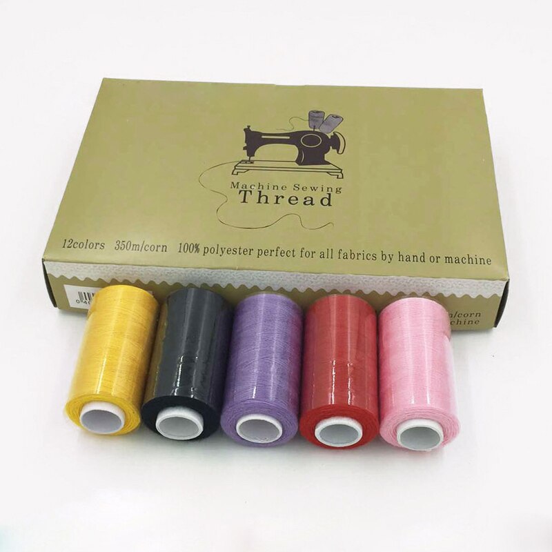 40s/2 polyester Sewing Threads 350 meters High Strength embroidery thread 12pcs/box Sewing Yarn