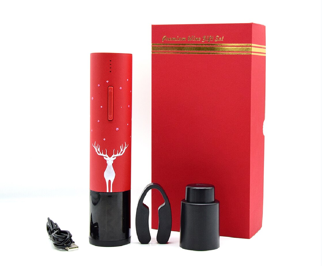 Automatic Red Wine Bottle Opener Cap Stopper Fast Decanter Set Electric Corkscrew Foil Cutter Cork Out Tool