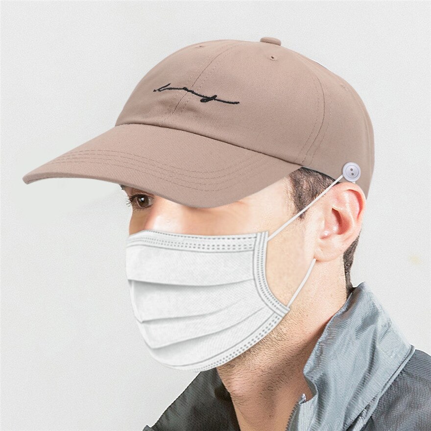 Enfermera doctor Botón Ajustable sombrero de sol casual Yashmak orejeras gorra de béisbol con botones