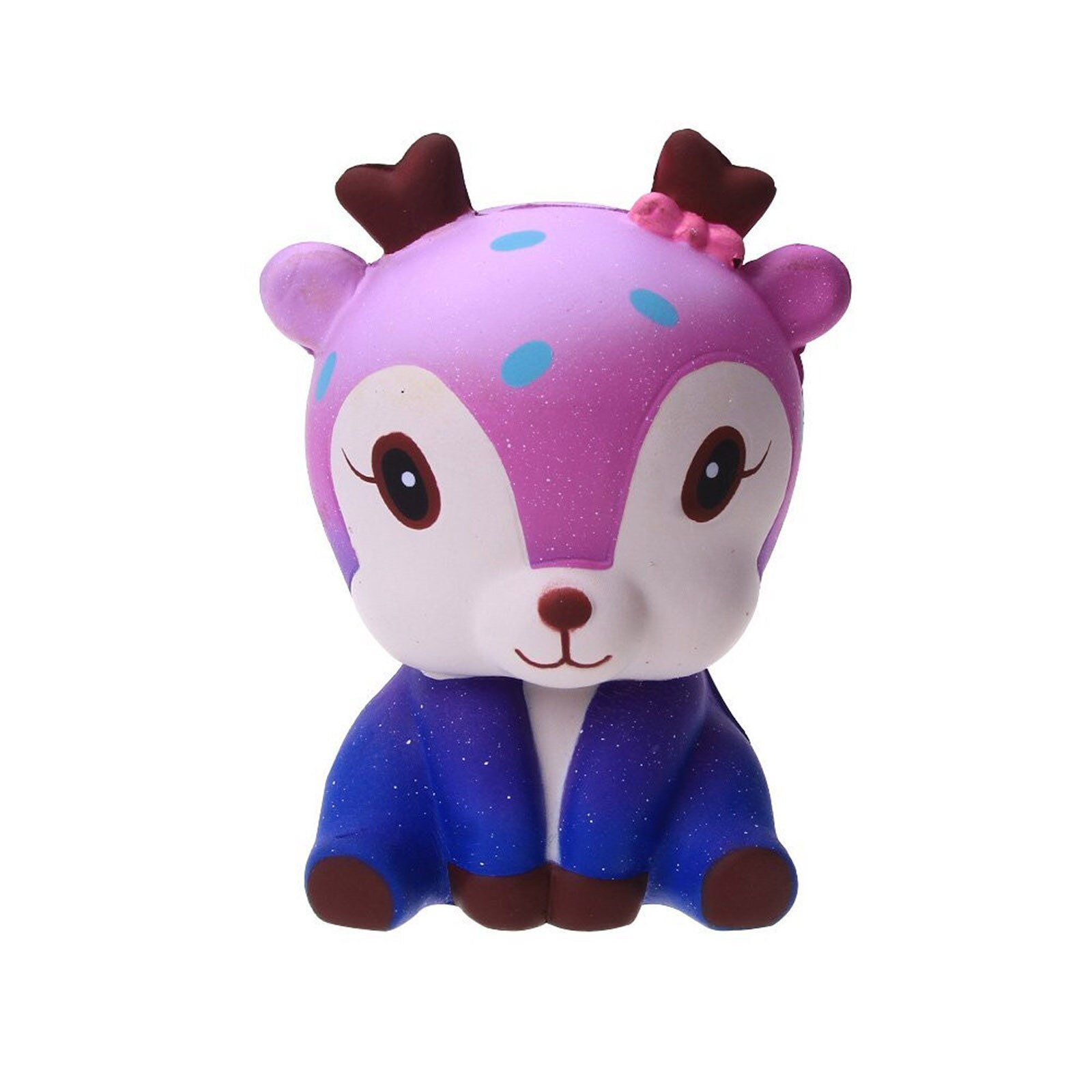 2Stck Weihnachten Kawaii Karikatur Galaxis Hirsch Langsam steigend Creme Duft Stressabbau Spielzeug Elastische Umwelt PU quetschen Spielzeug
