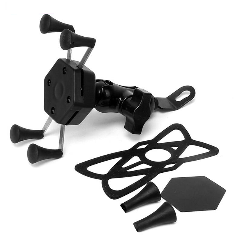 Uniwersalny obrót o 360 stopni regulowany motocykl motocykl lusterko wsteczne uchwyt na telefon stojak uchwyt na telefon komórkowy do skutera: Default Title