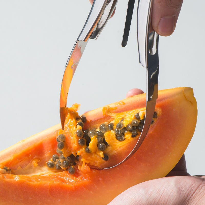 Kreative Mangos Obst Cutter Maschine Fleisch Separator Edelstahl Mango schneiden Küche Gerät Zubehör