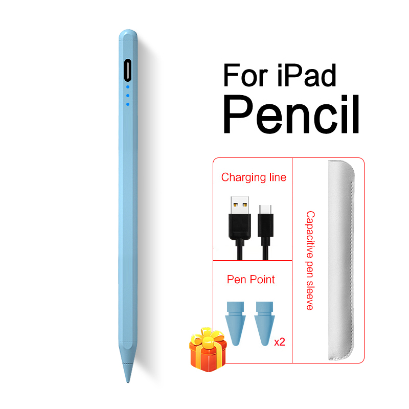 AJIUYU For iPad Pencil 2 1 Stylus Pen for Apple iPad Pro 11 12.9 2022 Mini6 Air5 4 8th 7 With Wireless Charg 애플펜슬: Blue