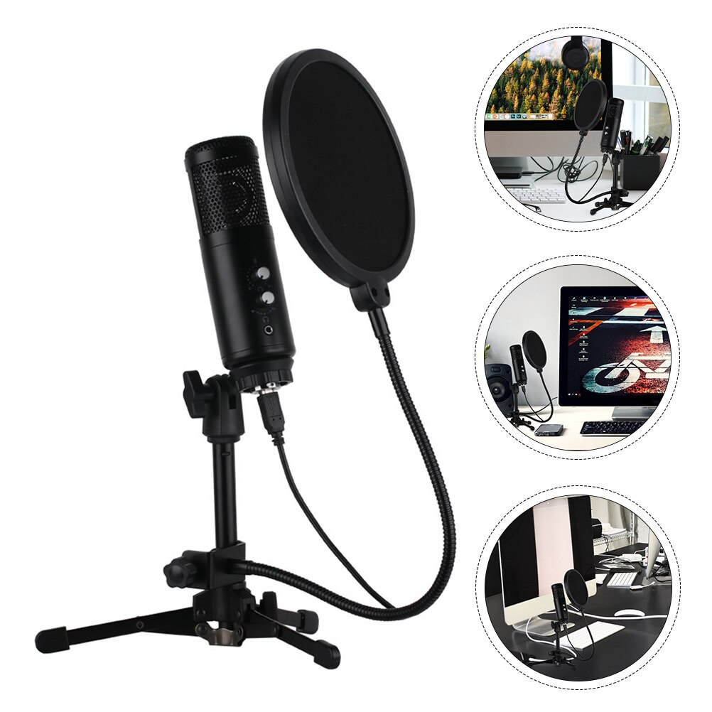 1PC Cardioid Microphone USB Gaming Computer Microphone Computer Microphone For Chat Video